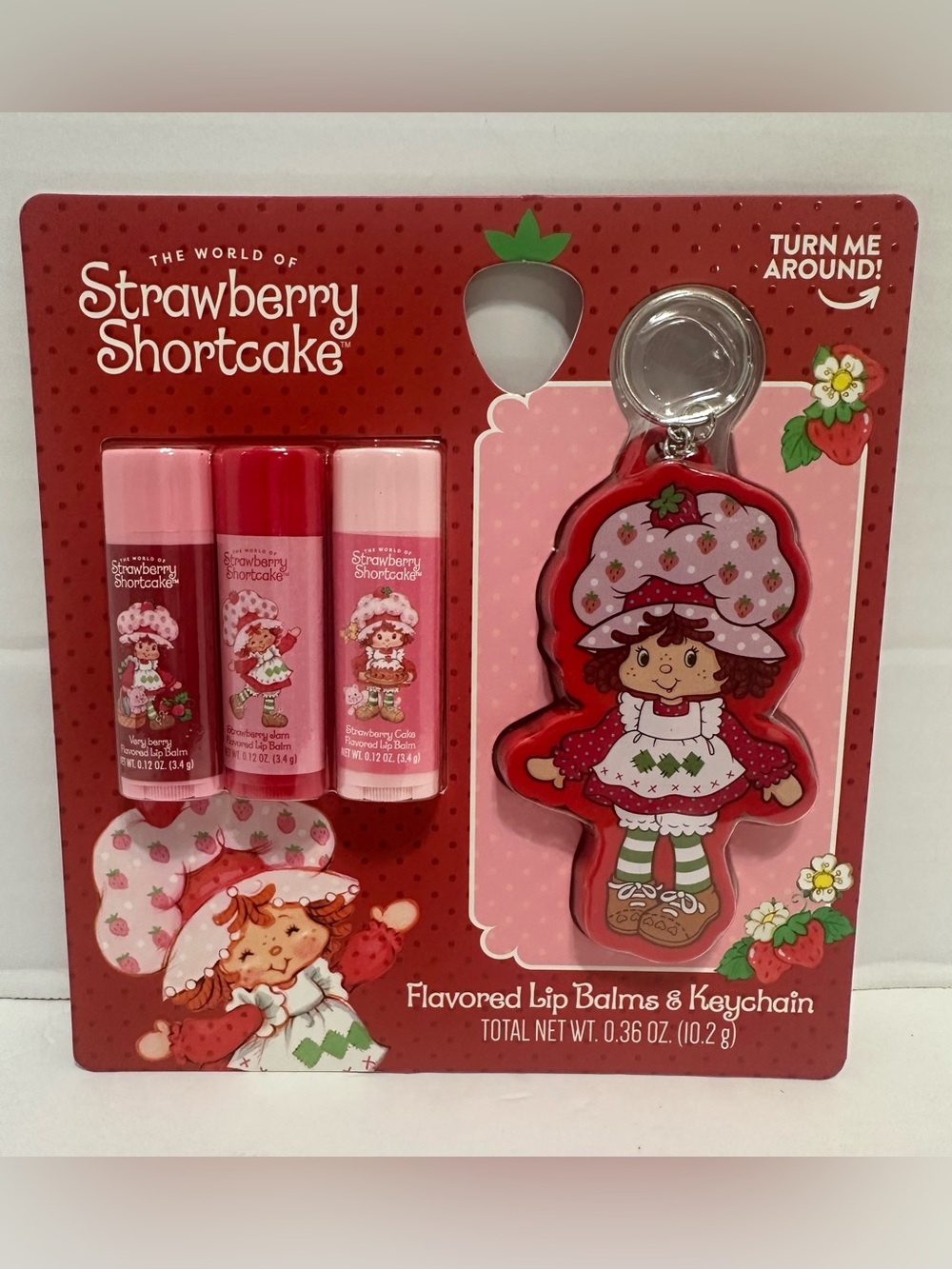 Strawberry Shortcake: Flavored Lip Balms & Keychain NEW
